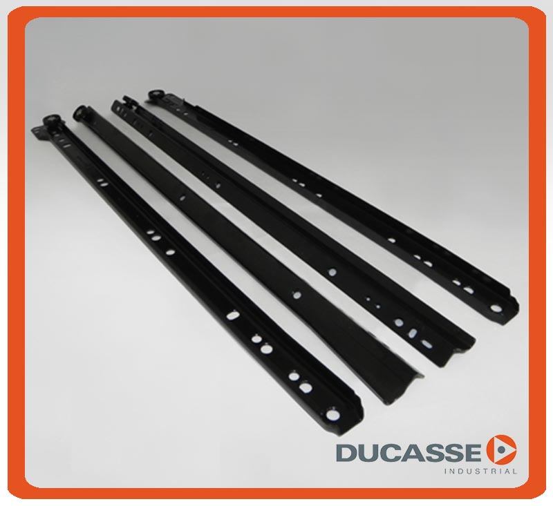 Línea de metal tempo Indirecto Corredera Para Cajon Ducasse 0,8mm Negra | 300 mm – Provecom